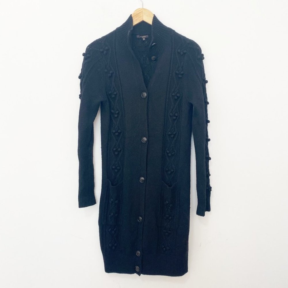 Tocca Black Knit Duster Cardigan Sweater Size Medium